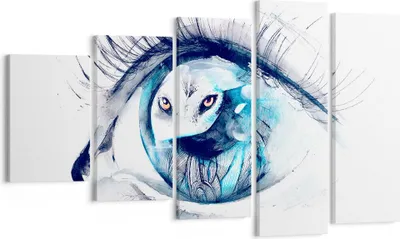 Produktbild von Bild auf Leinwand - Leinwandbild - Wildnis fantasie Augapfel illustration - 100x60cm - Wand Bild - Wanddeko - Leinwanddruck - Bilder - Kunstdruck - Leinwand bilder - Wandkunst - EG100x60-3098