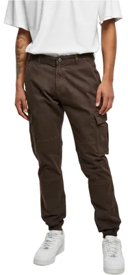 Imagen del producto de Pantalones de chándal tipo cargo, color marrón, de la marca Urban Classics, modelo "Washed Twill", talla 34