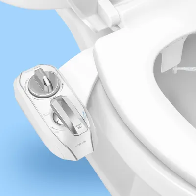Bidet-Toilettensitz-Befestigung mit Doppeldüsen, Chrom