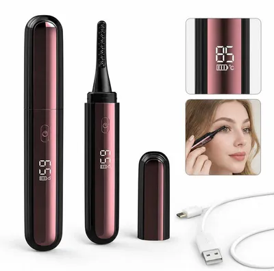 Produktbild von Elektrischer Wimperncurler beheizt Wimpernformer USB wiederaufladbar 4 Temperaturstufen für natürliche & künstliche Wimpern Reise Make-up Tool