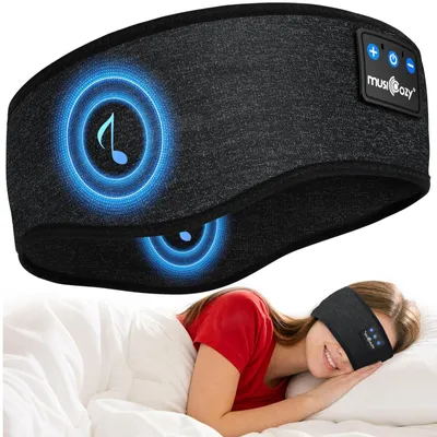 Produktbild von Schlafkopfhörer Bluetooth Atmungsaktiv für Seitenschläfer Verbesserte Schlafkopfhörer Bluetooth Dunkel Schwarz