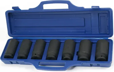 Produktbild von 7 IMPACT Steckschlüsseleinsätze Stecknuss Nuss VIELZAHN 27-36mm 12 kant CR-MO