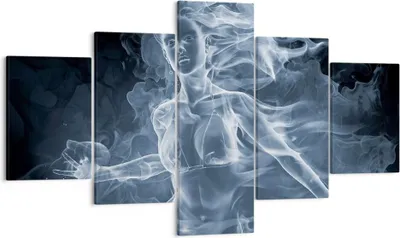 Produktbild von Bild auf Leinwand - Leinwandbild - Mädchen rauch nebel kunst - 125x70cm - Wand Bild - Wanddeko - Leinwanddruck - Bilder - Kunstdruck - Wanddekoration - Leinwand bilder - Wandkunst - EA125x70-2646