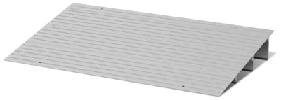 Zdjęcie produktu dla Rampa progowa Ikodm, aluminiowa rampa dla wózków inwalidzkich z regulowaną konstrukcją i nośnością 360 kg, antypoślizgowa rampa krawężnikowa do wózków inwalidzkich i dziecięcych (wysokość 7,6 cm)
