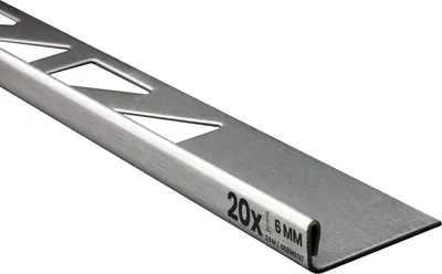 Produktbild von 20x L-Profil Edelstahlschiene Fliesenschiene Fliesenprofil L250cm 6mm gebürstet