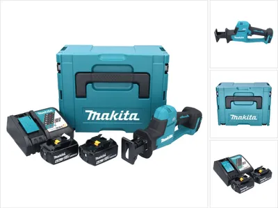 Produktbild von Makita DJR 189 RGJ Akku Reciprosäge Säbelsäge 18 V Brushless + 2x Akku 6,0 Ah + Ladegerät + Makpac