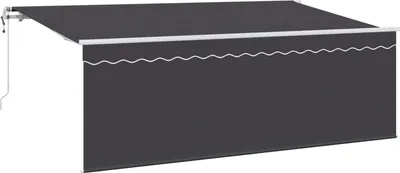Zdjęcie produktu dla Markiza zwijana Antracyt 400 x 200 cm Poliester i aluminium