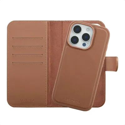 Immagine prodotto di Selencia Olyn Libreria rimovibile con MagSafe per Apple iPhone 16 Pro - Marrone