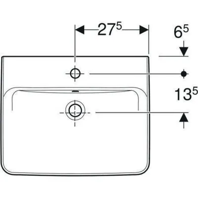 Produktbild von Geberit 501720001 Renova Plan Aufsatzwaschtisch 55x44cm