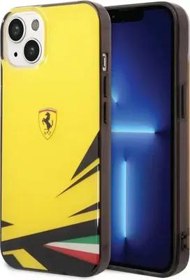 Obrázek produktu pro Zadní kryt na iPhone 14 a 13 od Ferrari – žlutý
