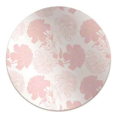 Produktbild von Rundmatte - Stuhlunterlage Bürostuhlunterlage - Rund Ø 100 cm - Bodenmatte - Fußmatte - Pinke Blume