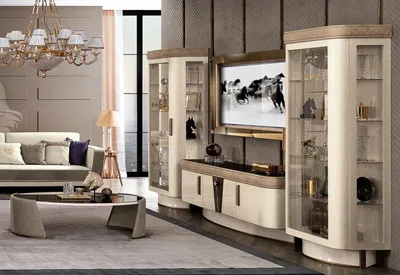Immagine prodotto di Set di mobili da parete 4 pezzi. soggiorno rtv display scaffale moderno set gruppo legno tv