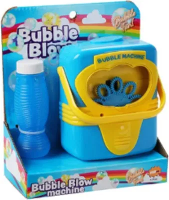 Produktbild von Automatische Seifenblasenmaschine mit Flüssigkeit, Spielzeug für Kinder, 12x12cm, ab 3 Jahren