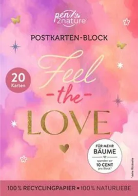 Produktbild von Postkartenblock Feel the Love