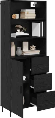 Immagine prodotto di vidaXL Credenza look rovere nero 69,5 x 34 x 180 cm