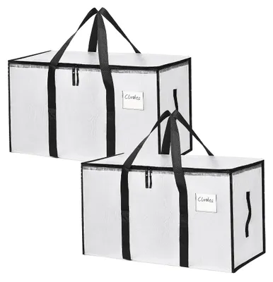 Produktbild von Kleideraufbewahrungstaschen - Wasserabweisend und faltbar - Zur Organisation von Bettwäsche Kleidung und Decken - 91L - 2 Stück