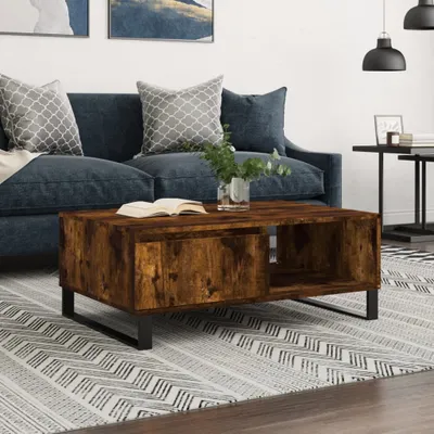 Produktbild von The Living Store Couchtisch Räuchereiche 90x60x35 cm Holzwerkstoff
