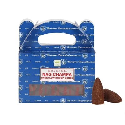 Produktbild von yogabox Rückfluss Räucherkegel - 15 Minuten Nag Champa