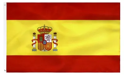 Produktbild von Spanische Flagge 90 x 150 cm aus Polyester in leuchtenden Farben mit Messing-Ösen