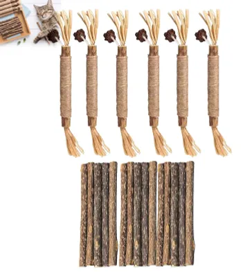 Katzenminze-Sticks, 21 Stück, Kauspielzeug für Katzen