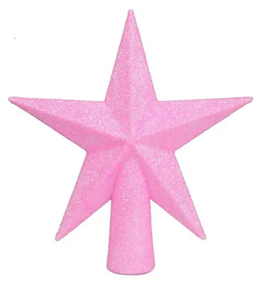 Immagine prodotto di Decorazione per albero di Natale, forma di stella scintillante, rosa, 15,2 cm