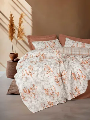 Produktbild von L'Essentiel Linge de Maison, Ranforce Doppel-Bettbezug-Set (DE), Lamina - Cinnamon, 100 % BAUMWOLLE RANFORCE, Zimt, 200 x 200 cm