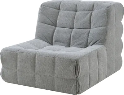 Image de Fauteuil de sol 'Koskyvn' rembourré Fauteuil de sol avec dossier 75 x 90 x 100 cm Textile Gris