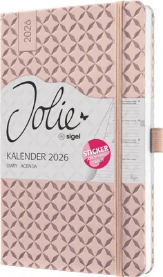 Produktbild von Wochenkalender Jolie ca. A5 Hardcover pearl rose 2026.