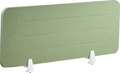 Produktbild von BELIANI Schreibtisch Trennwand Grün Stoff PET Kunststoff 120 x 40 cm zum Klemmen Befestigungsklammern Schallschutz Sichtschutz Büro Home Office