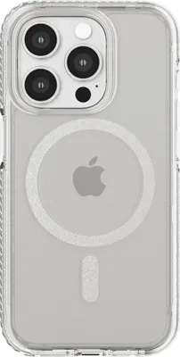 Image de Etui Tech21 EvoCrystal MagSafe pour iPhone 15 Pro blanc titane