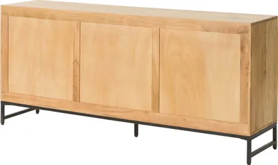 Image de MASSIVMOEBEL24 | Buffet en bois d'Acacia 180x40x80 naturel laqué MARRAKESCH #116