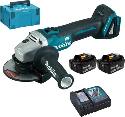 Image de Meuleuse d'angle 18V LXT Ø125 mm (2x3,0 Ah) en MAKPAC - MAKITA DGA504RFJ