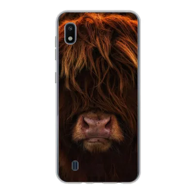 Produktbild von MuchoWow® Handyhülle Schutzhülle Hülle für Samsung Galaxy A10 Schottischer Highlander - Kuh - Schwarz - Porträt Silikon Softcase Handy Hülle - Schutzhülle