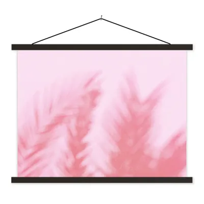 Produktbild von MuchoWow® Textilposter Pflanzen - Blätter - Rosa 60x45 cm mit schwarzem Rahmen - Poster Schlafzimmer