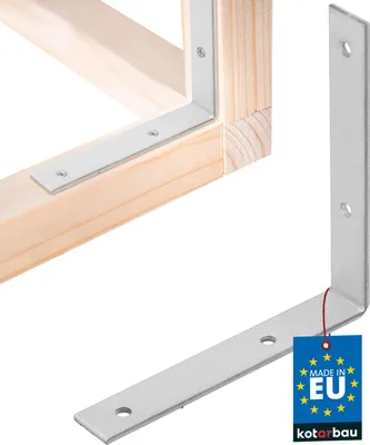 Produktbild von KOTARBAU® Winkelverbinder 125 x 125 x 20 mm verzinkter Stahl Silber Schwerlastwinkel Balkenverbinder Möbelwinkel Winkelblech Holzverbinder Regalwinkel Winkel Metall Stabil Langlebig Stahlwinkel
