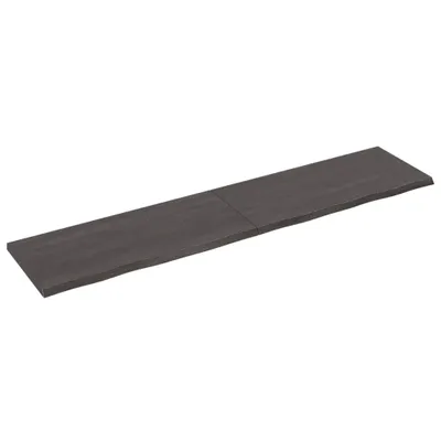 Produktbild von vidaXL Waschtischplatte Dunkelbraun 220x50x(2-4)cm Massivholz