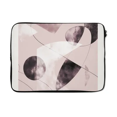 Produktbild von MuchoWow® Laptop Hülle 13 Zoll Formen - Pastell - Abstrakt - Schwarz Laptoptasche - Laptophülle - Sleeve - Rundumschutz