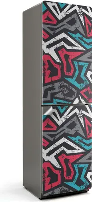 Obrázek produktu pro Geometrický vzor - Samolepka na lednici - Samolepka na lednici - Samolepicí fólie na lednici - Dekorace do kuchyně - 60x205 cm