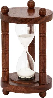 Produktbild von Sanduhr 3 Minuten 3 Spalten Holz maritime Dekoration