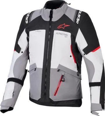 Immagine prodotto di Alpinestars Andes V4 Drystar giacca impermeabile da moto in tessuto, grigio/rosso, XL