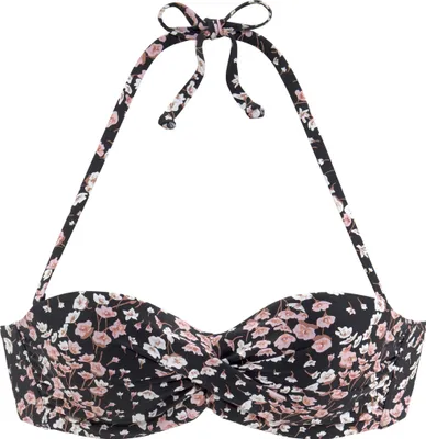 Produktbild von LASCANA Bügel-Bandeau-Bikini-Top Blair schwarz-bedruckt Größe 38 Cup B