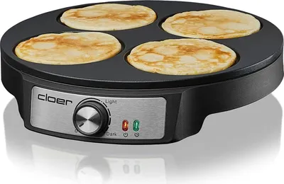 Produktbild von Cloer 6625, 4 Crepe(s), Schwarz, 11 cm, Kunststoff, 1200 W, 220-240 V