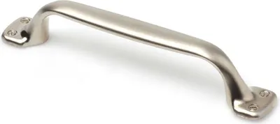 Zdjęcie produktu dla Uchwyt Rei 580 z metalu w kolorze niklowo-srebrnym, 4 sztuki (12,7 x 1,9 x 2,4 cm)