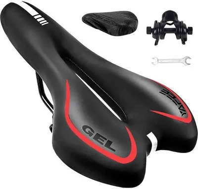 Produktbild von Wasserdichtes Mountainbike-Sattel, ergonomisch, schwarz, mit Reflektor, für Rennrad