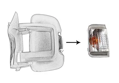 Produktbild von VAN WEZEL 0983915 Blinker Blinkleuchte Außenspiegel Links für FIAT Ducato Kastenwagen (250, 290) Ducato Pritsche / Fahrgestell (250, 290) Ducato Bus