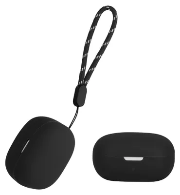 Produktbild von kwmobile Schutzhülle für Anker Soundcore P20i Hülle - TPU Silikon Case für Kopfhörer Ladecase - stoßfestes Cover mit Karabiner - Schwarz