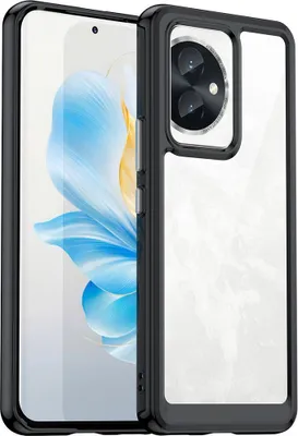 Produktbild von Schutzhülle für Honor 100 Klar Rückseite Stoßfeste TPU Silikon Bumper Hülle Schwarz