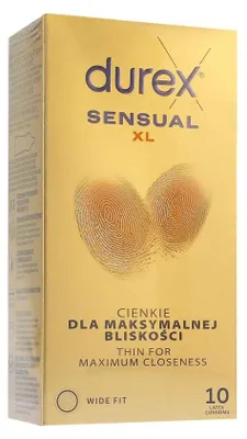 Immagine prodotto di Durex Sensual XL preservativi allargati super sottili, 10 pezzi