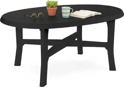 Immagine prodotto di Simmsville - Tavolo da Esterno, 165x110x72h cm Nero Antracite, 6 Posti  Italy
