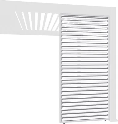 Produktbild von Horizontale Lamellenwand für Pergola | aus Aluminium | 3 Maße | Weiß
